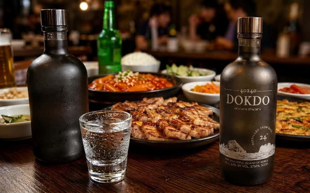 Soju et plats coréens : accords parfaits